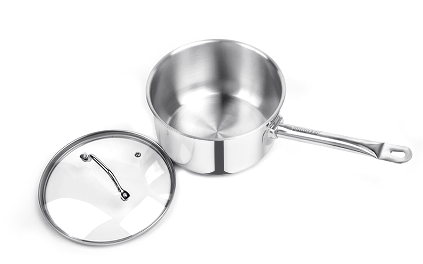Pradeep Champion SS Sandwich Bottom with Glass Lid (Stara) Sauce Pan