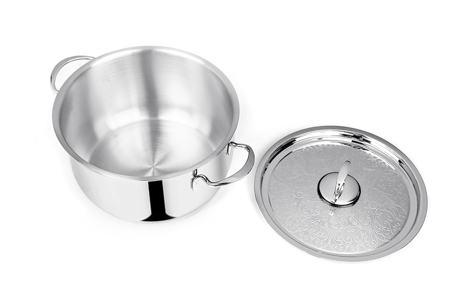 Pradeep Stainless Steel Sandwich Bottom Cookpot (Bello) with SS Design lid