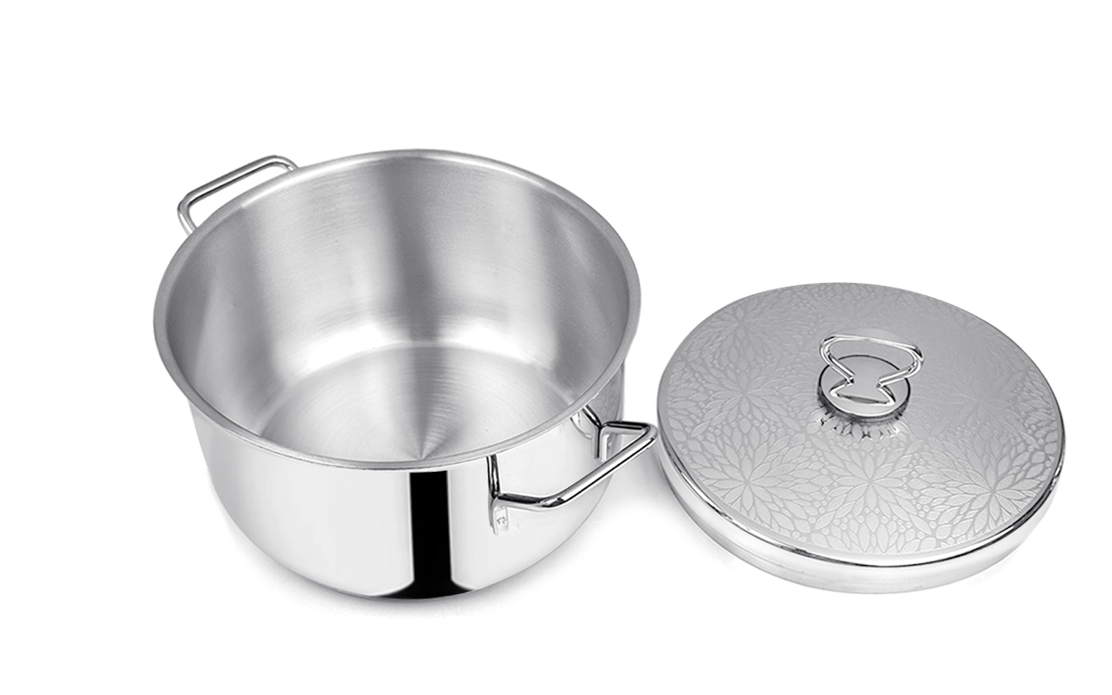 Pradeep Stainless Steel sandwich Bottom Cookpot (SANO) with SS Design lid