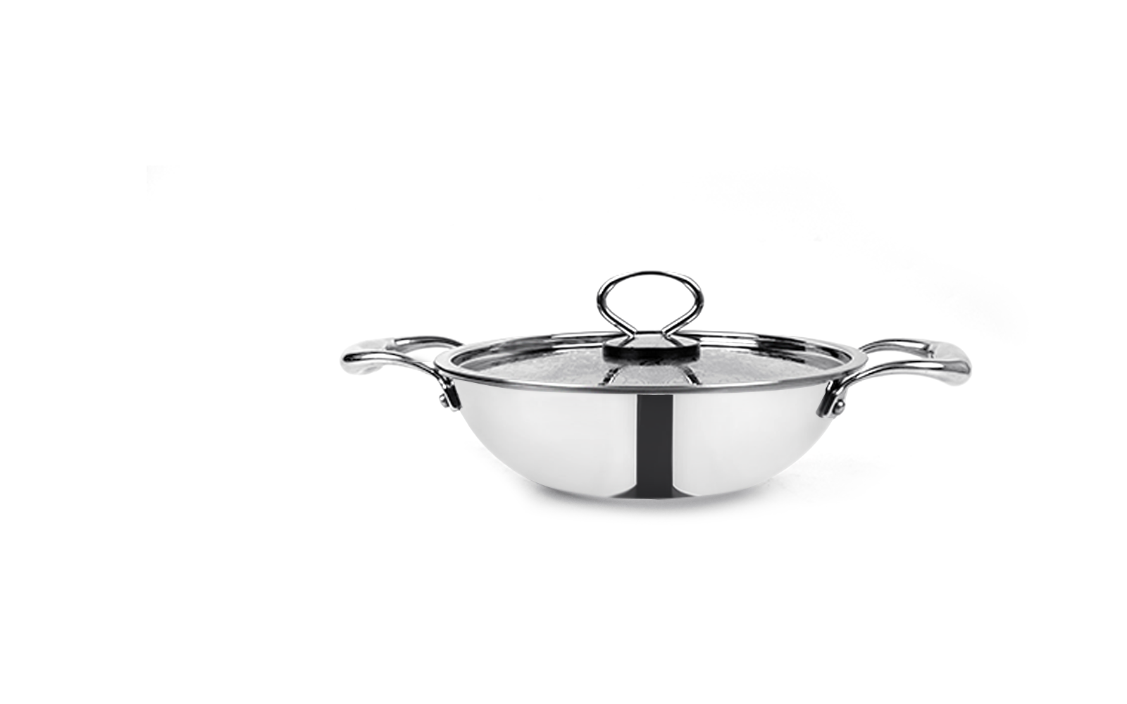 PRO PLUS - Triply Kadhai with SS Design lid (CASTING HANDLE)