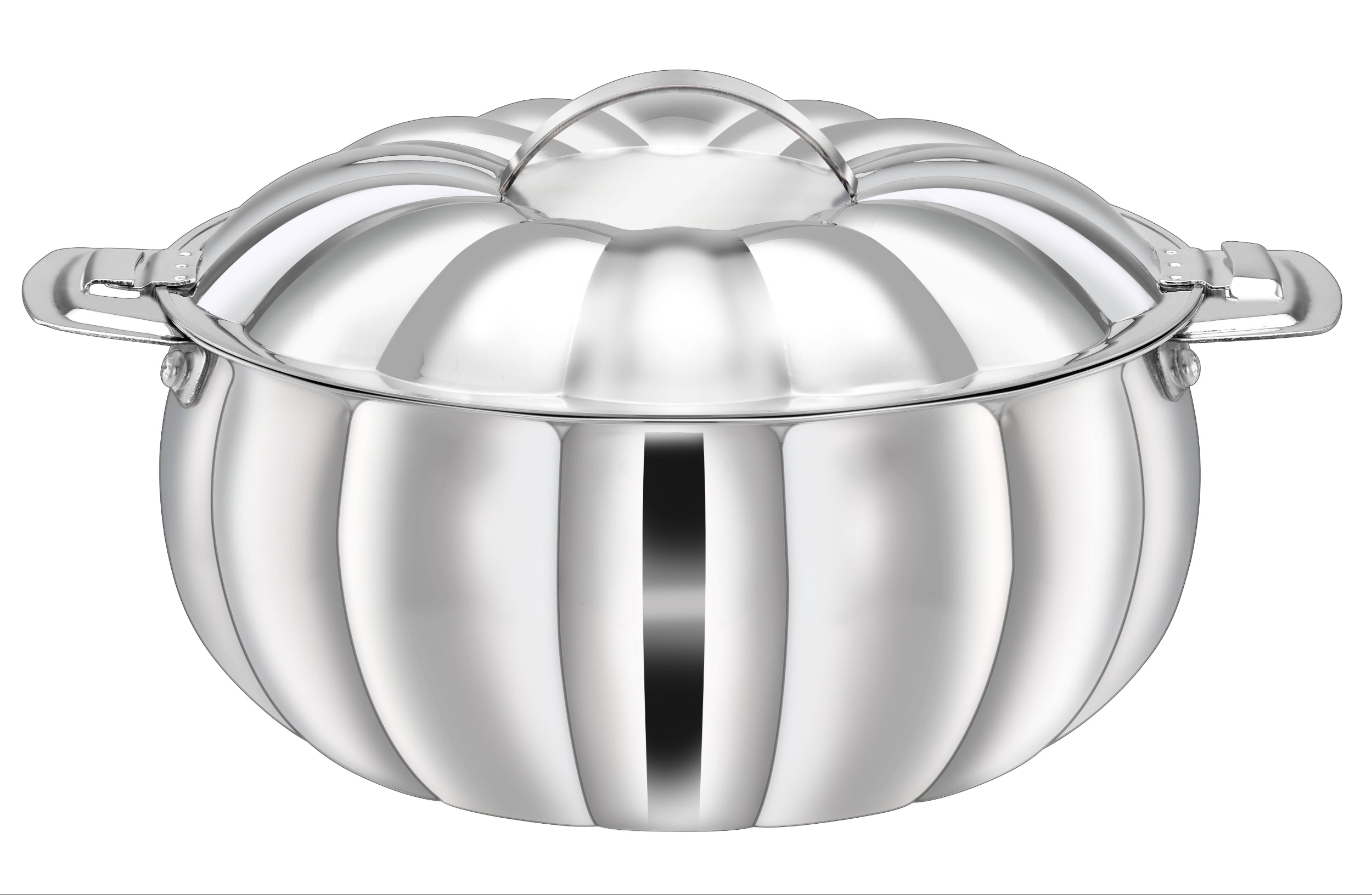 PRADEEP Diya Silver Stainless Steel Insulated Serving Casserole with Lid|Double Wall PUF Insulation|18/10 Food Grade Stainless Steel|Hot Pot|Hot Box|BPA Free| Dishwasher Safe