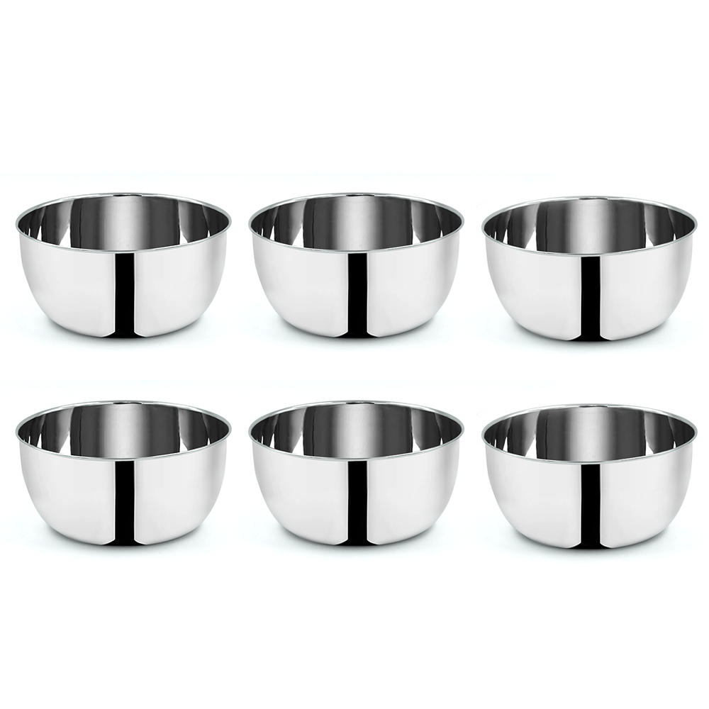 Pradeep Stainless Steel Serving Bowl/Small Bowls for Kitchen/Stainless Steel Katori/Mixing Bowl/Bowl/Wati/Katori-(Varient Sizes(SL-142/12 PIECES)(SL-143/6 PIECES)(SL-144/6 PIECES)(SL-146/3 PIECES)(SL-147/3 PIECES)(SL-150/2 PIECES)(SL-152/2 PIECES)