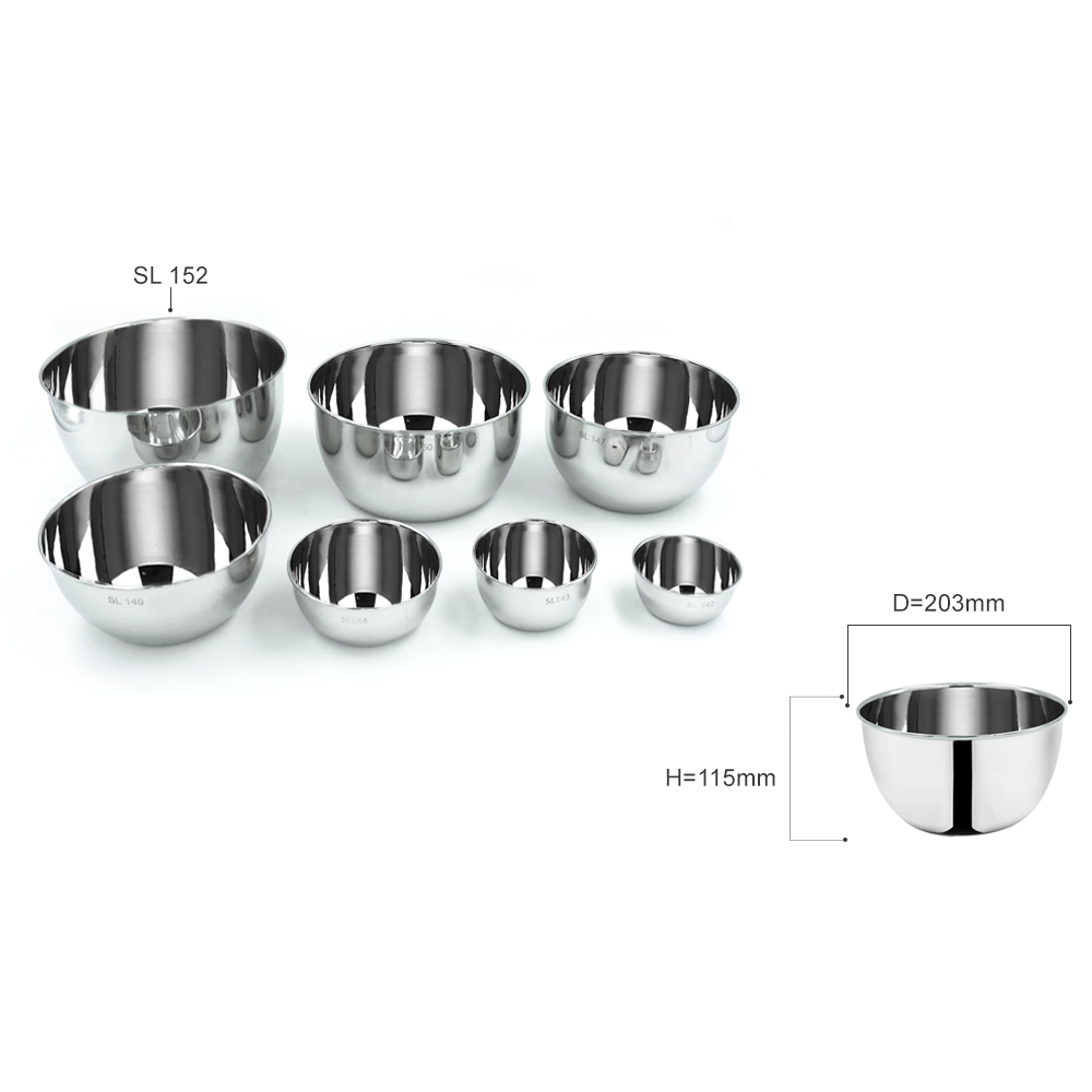 Pradeep Stainless Steel Serving Bowl/Small Bowls for Kitchen/Stainless Steel Katori/Mixing Bowl/Bowl/Wati/Katori-(Varient Sizes(SL-142/12 PIECES)(SL-143/6 PIECES)(SL-144/6 PIECES)(SL-146/3 PIECES)(SL-147/3 PIECES)(SL-150/2 PIECES)(SL-152/2 PIECES)