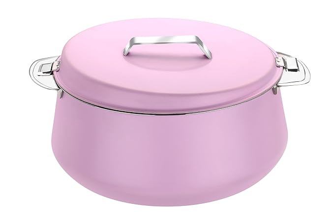 Pradeep Esteem Stainless Steel Insulated Serving Casserole, 1-Piece, Silver(PINK,BLUE, BEIGE,GREY)