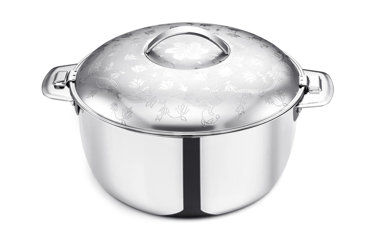 Pradeep Orchid Stainless Steel Insulated Serving Casserole with Design Lid