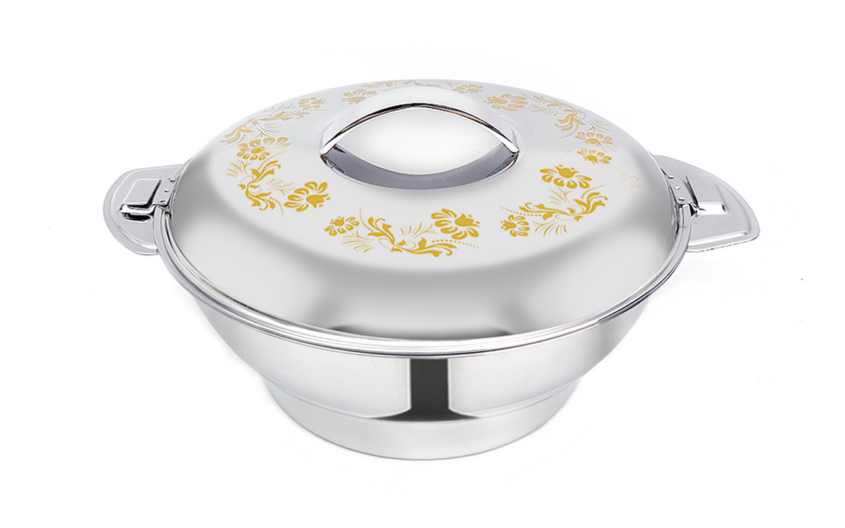 Pradeep Bloom Stainless Steel Insulated Serving Casserole with Design Lid
