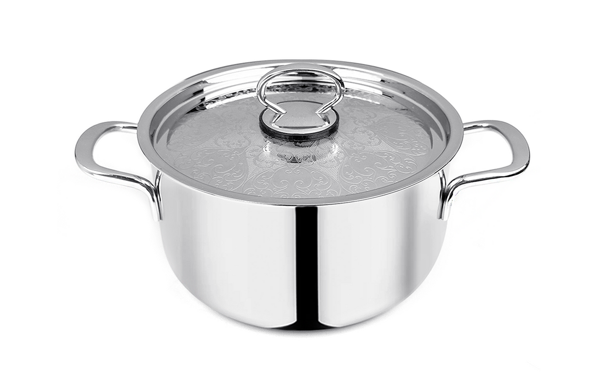 Pradeep Stainless Steel Triply Cookpot with SS Design Lid (PROLINE)