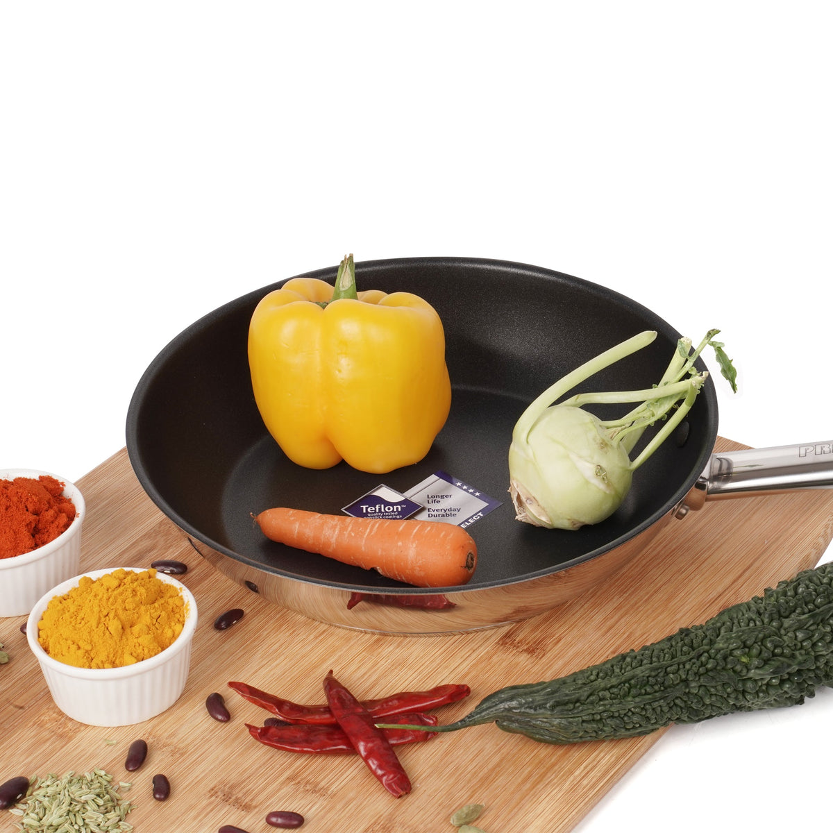 Pradeep AMICO Stainless Steel non Stick Frypan with Sandwich Bottom