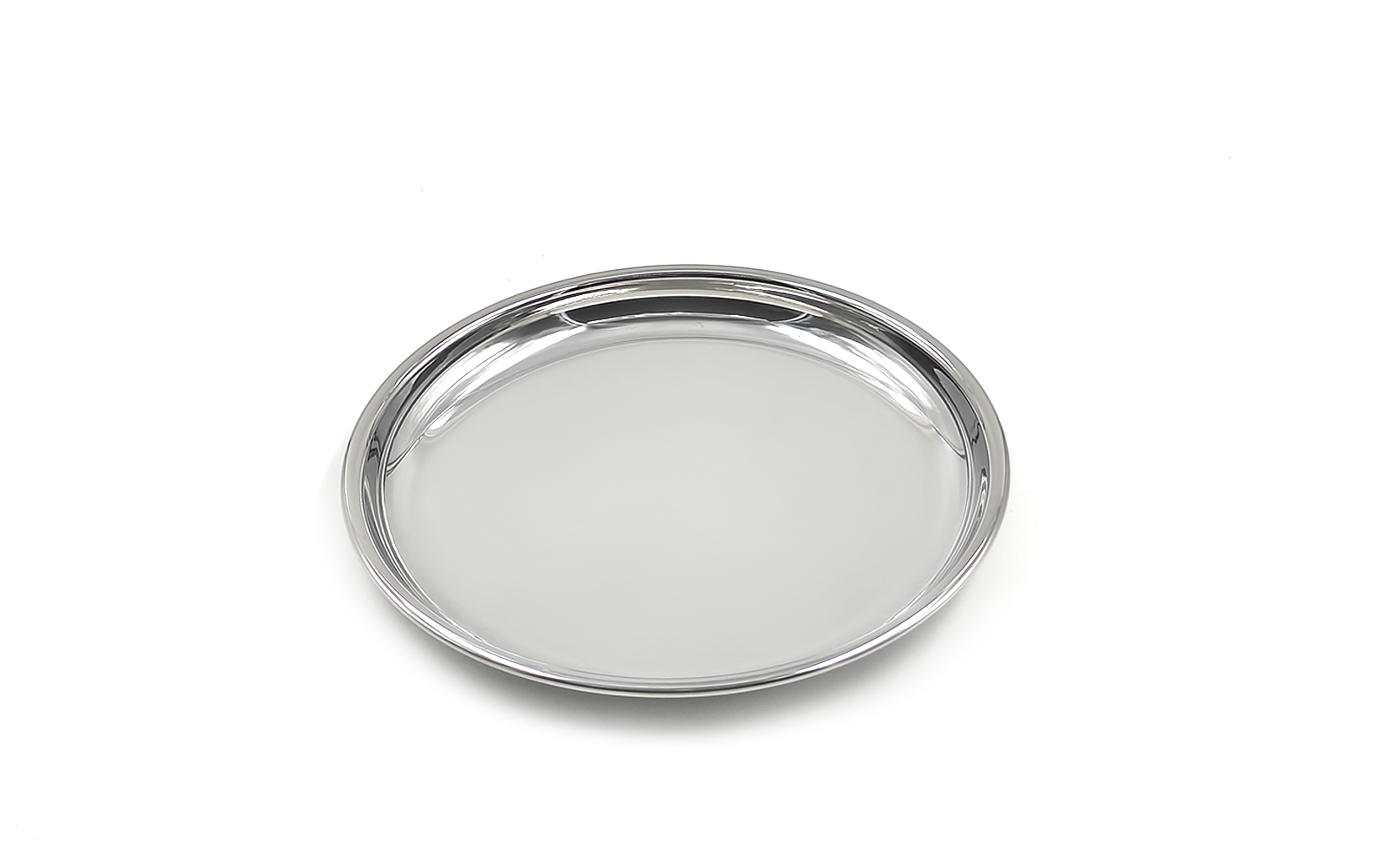 PRADEEP Stainless stell Heavy Gauge Dinner Plate with Mirror Finish/Serveware Plates/Snacks Plates/Thali Plates/Food Grade/Quarter Plates/Full Plates/Steel Serving Plate for Dinner