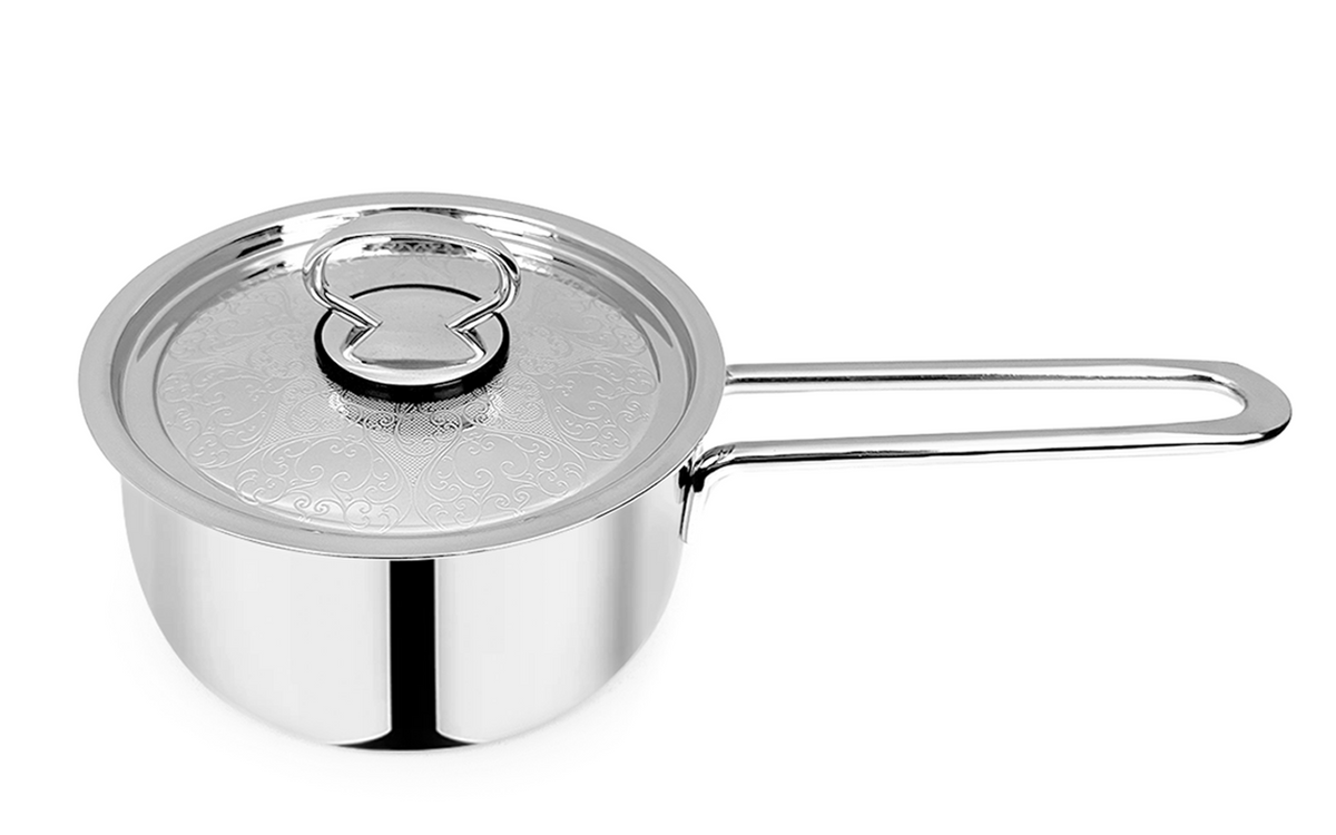 Pradeep Stainless Steel Saucepan with SS Design Lid (Proline)