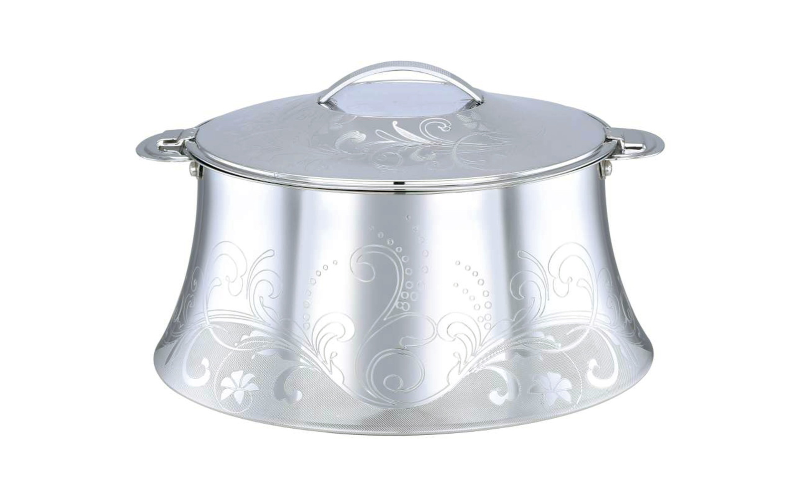 PRADEEP AVA Stainless Steel Insulated Serving Casserole with Design Lid/Double Walled/Stainless Steel Casserole/Hot & Cold/Dishwasher Safe/Serving Casserole/BPA Free/Silver/7223-S