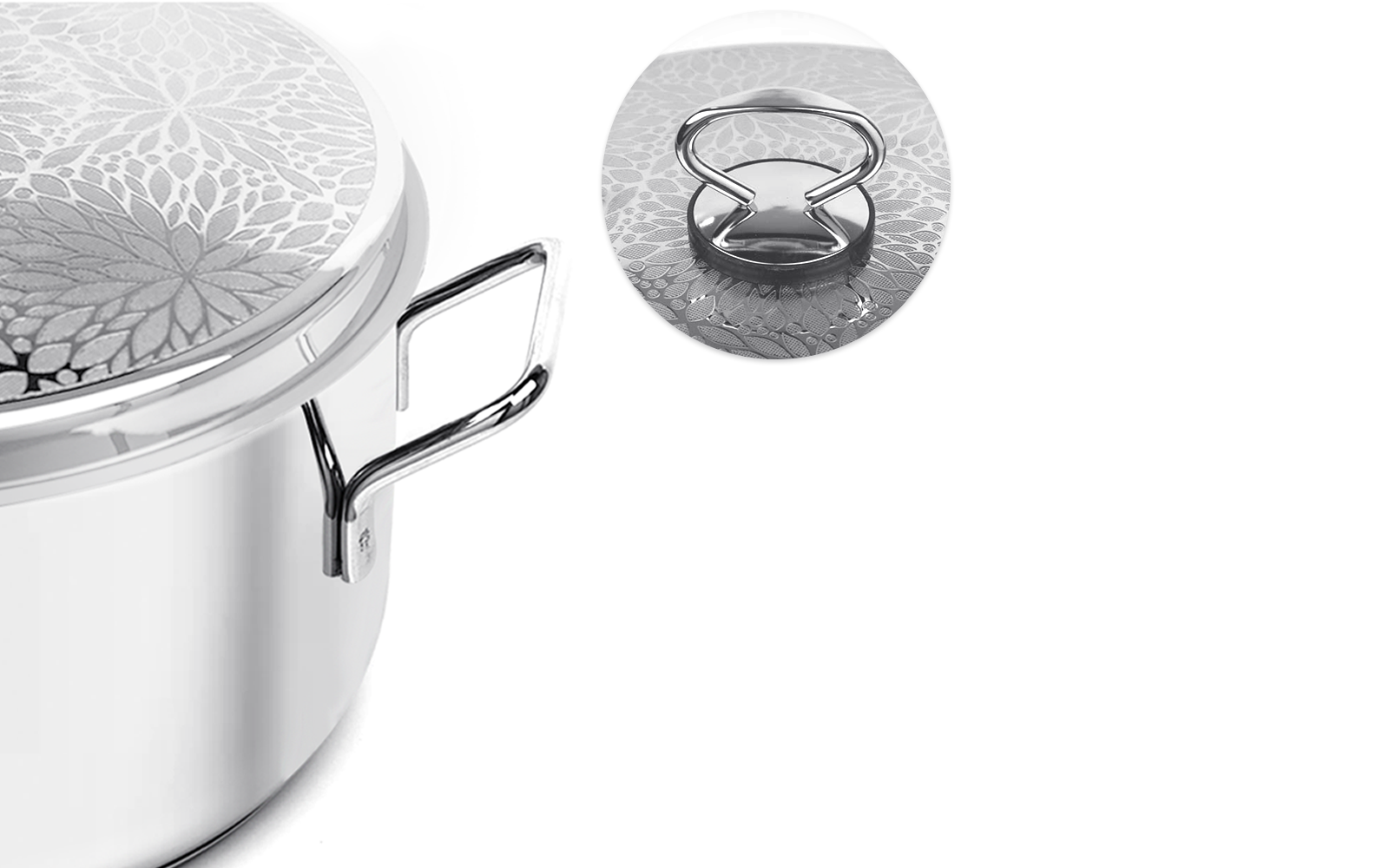 Pradeep Stainless Steel sandwich Bottom Cookpot (SANO) with SS Design lid