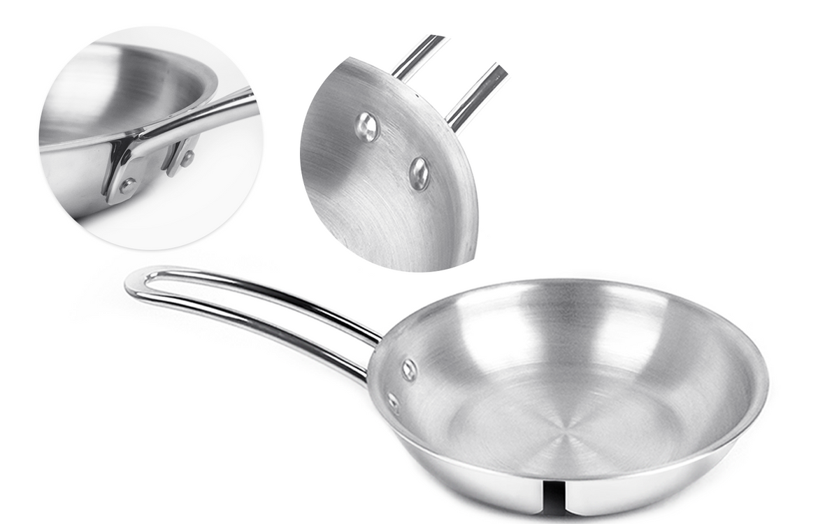 PRO PLUS - Triply Frypan (CASTING HANDLE - RIVET) 1164/20