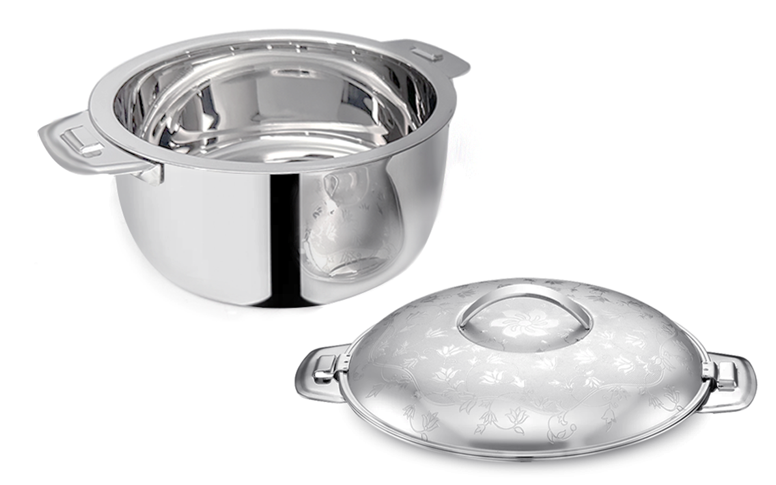 Pradeep Orchid Stainless Steel Insulated Serving Casserole with Design Lid