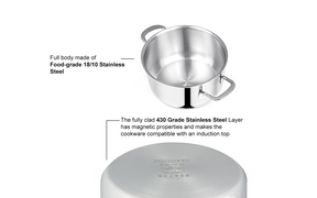 Pradeep Stainless Steel Triply Cookpot with SS Design Lid (PROLINE)