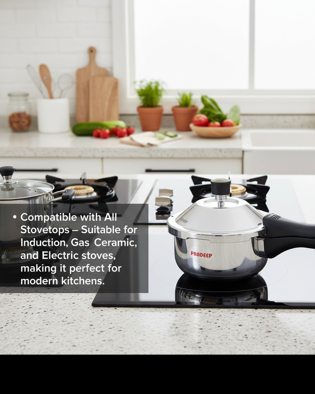 Pradeep IRA Trimate Triply Pressure Cooker - Smart Cooking/Durable/even heat distribution
