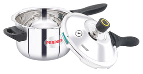 Pradeep IRA Trimate Triply Stainless Steel Pressure Cooker | Outer Lid | ISI & BIS Certified