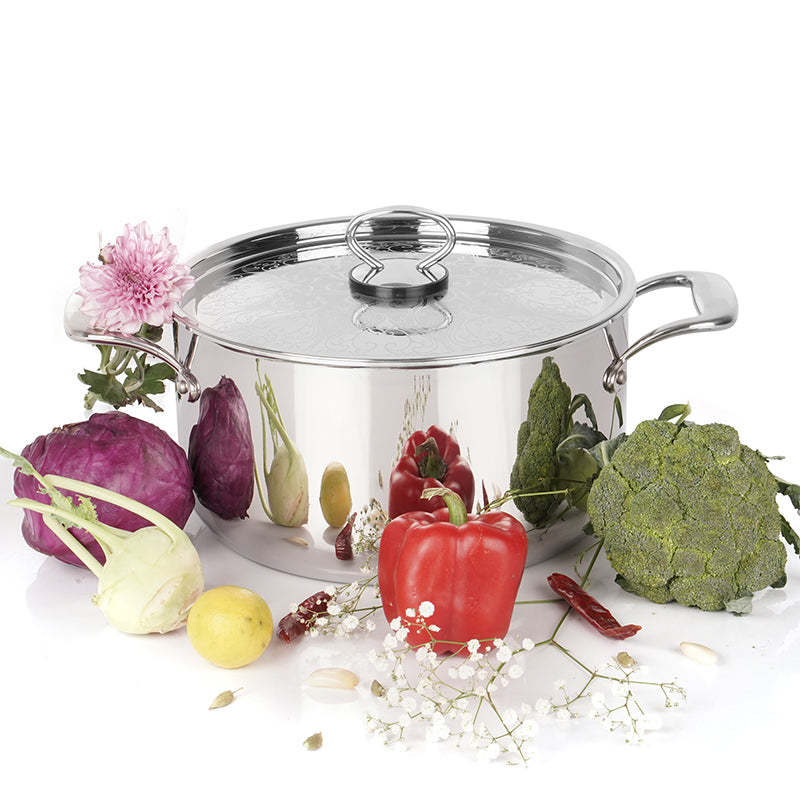 Pradeep Stainless Steel Triply Cookpot with SS Design Lid (Proplus)
