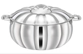 PRADEEP Diya Silver Stainless Steel Insulated Serving Casserole with Lid|Double Wall PUF Insulation|18/10 Food Grade Stainless Steel|Hot Pot|Hot Box|BPA Free| Dishwasher Safe