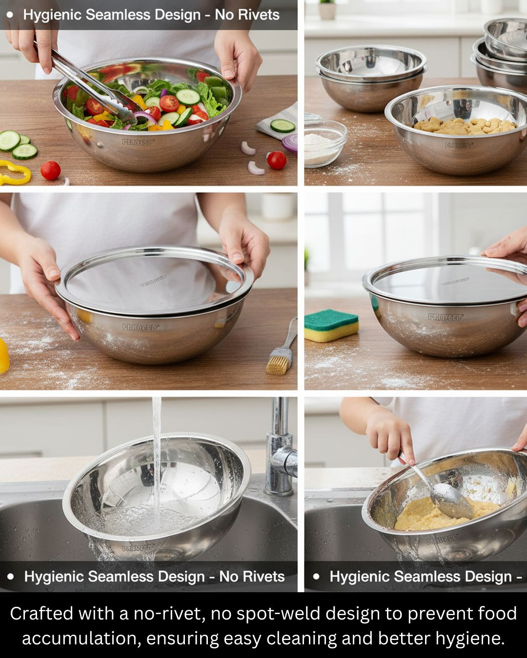 PRADEEP Triply Stainless Steel Tasla with SS Lid|3 Ply Tasla/Kadai/Wok|18/10 Food Grade