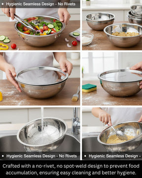 PRADEEP Triply Stainless Steel Tasla with SS Lid|3 Ply Tasla/Kadai/Wok|18/10 Food Grade
