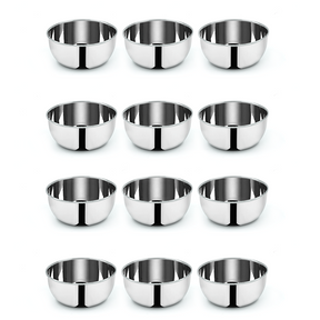 Pradeep Stainless Steel Serving Bowl/Small Bowls for Kitchen/Stainless Steel Katori/Mixing Bowl/Bowl/Wati/Katori-(Varient Sizes(SL-142/12 PIECES)(SL-143/6 PIECES)(SL-144/6 PIECES)(SL-146/3 PIECES)(SL-147/3 PIECES)(SL-150/2 PIECES)(SL-152/2 PIECES)