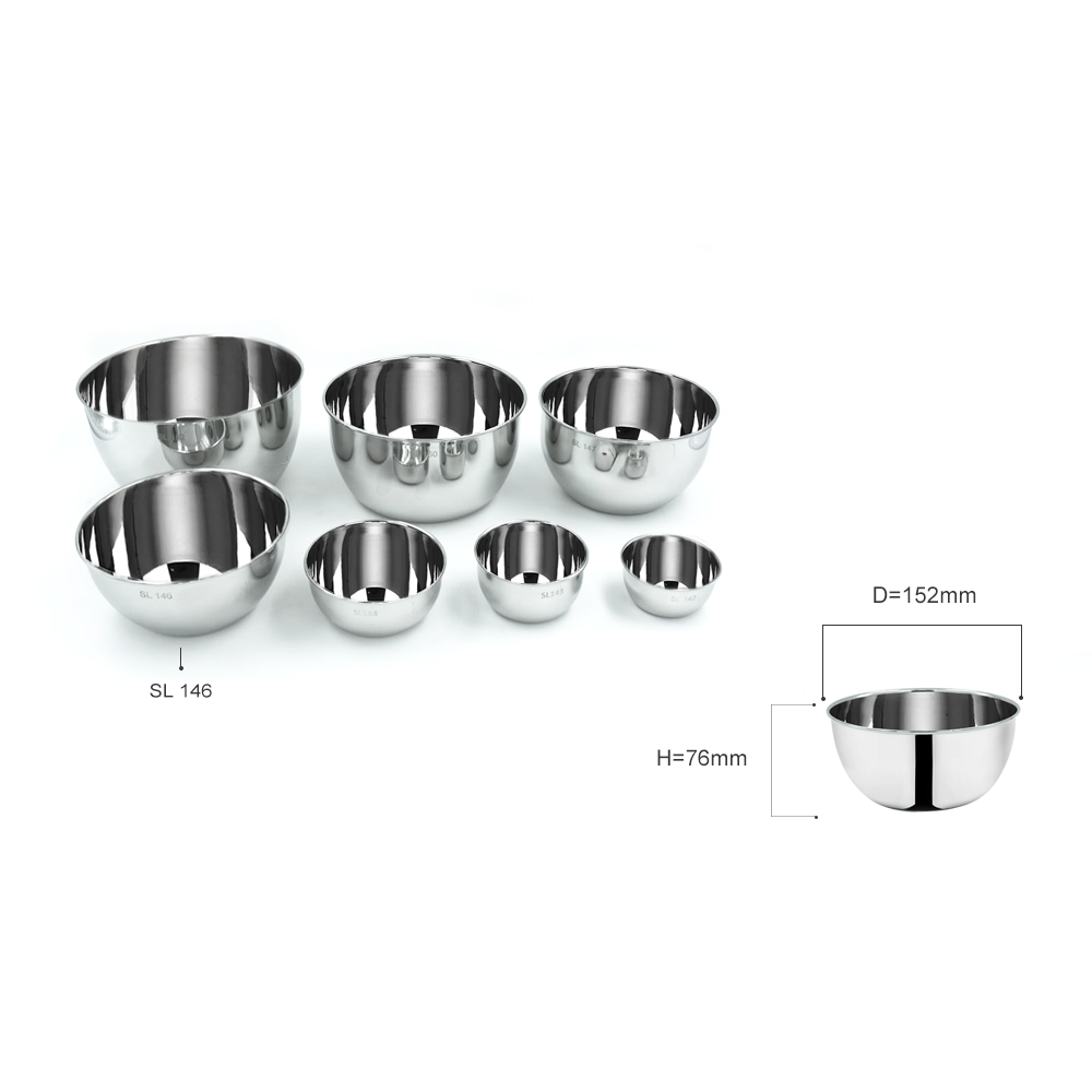 Pradeep Stainless Steel Serving Bowl/Small Bowls for Kitchen/Stainless Steel Katori/Mixing Bowl/Bowl/Wati/Katori-(Varient Sizes(SL-142/12 PIECES)(SL-143/6 PIECES)(SL-144/6 PIECES)(SL-146/3 PIECES)(SL-147/3 PIECES)(SL-150/2 PIECES)(SL-152/2 PIECES)