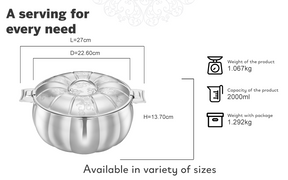 DIYA Stainless Steel Insulated Serving Casserole with Design Lid/Double walled/Stainless steel Casserole/Hot & Cold/ Dishwasher Safe/Serving Casserole/ BPA Free/Silver-7236 SILVER