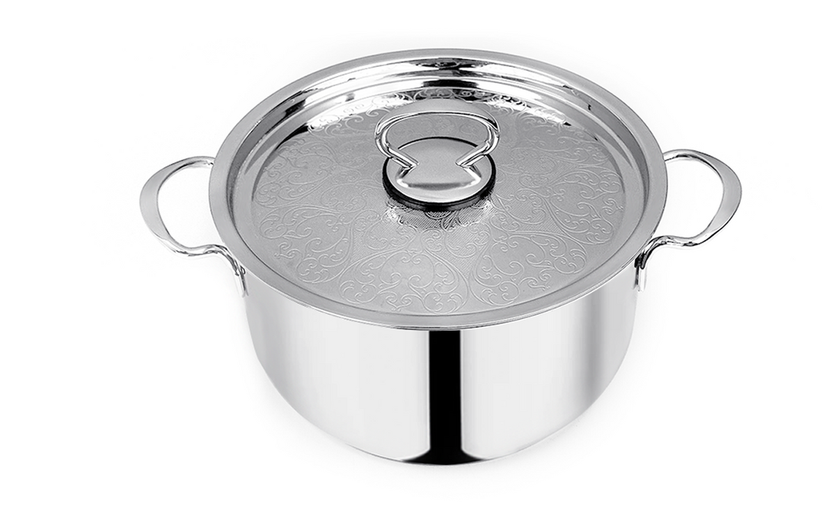 Pradeep Stainless Steel Sandwich Bottom Cookpot (Bello) with SS Design lid