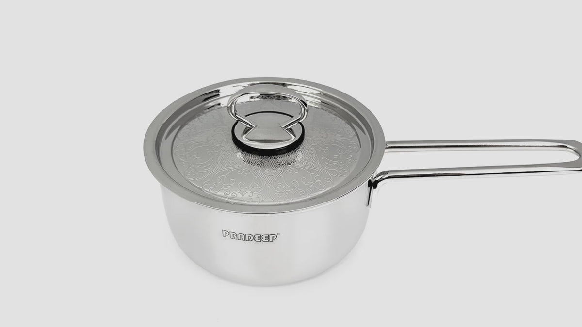 PROLINE - Triply Saucepan with SS Design lid (ROD HANDLE - SPOT)