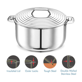 Pradeep Silverline Stainless Steel Insulated Serving Casserole